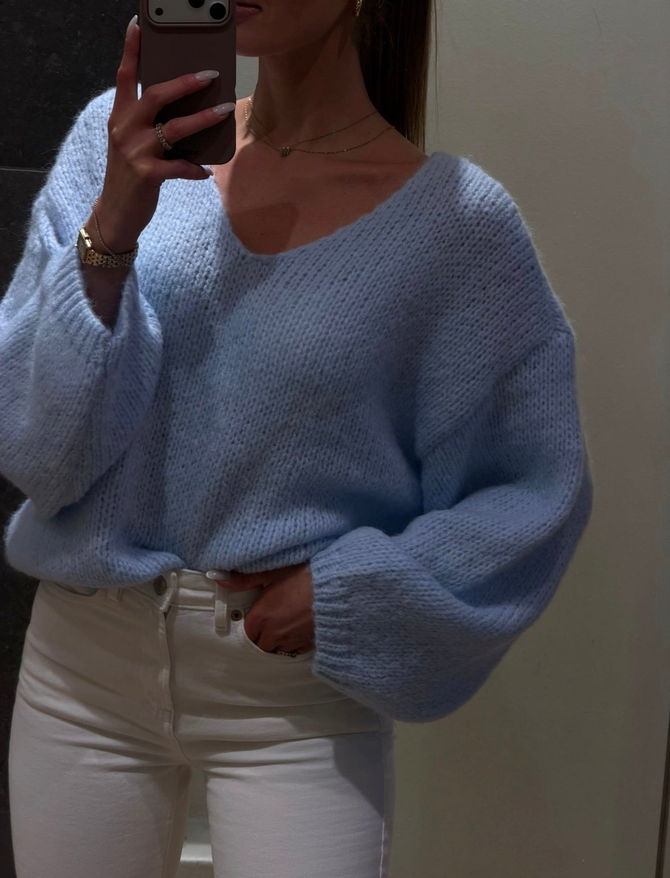 VMMAYBE Pullover - Cashmere Blue